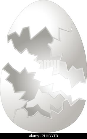 Eggshell icon cartoon vector. Broken egg Stock Vector