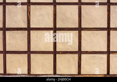 Patterns from the infills and frameworks of a historic half-timbered architecture. Stock Photo