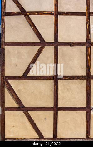 Patterns from the infills and frameworks of a historic half-timbered architecture. Stock Photo