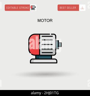 Motor Simple vector icon. Stock Vector