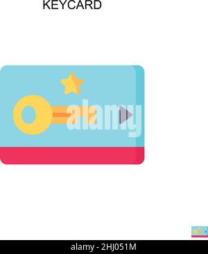 Keycard Simple vector icon. Illustration symbol design template for web mobile UI element. Stock Vector