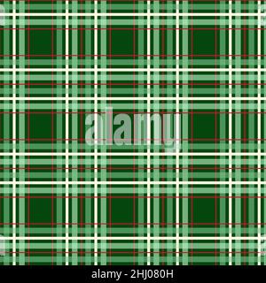 Flat christmas plaid pattern design Vector illustration. Stock Vector