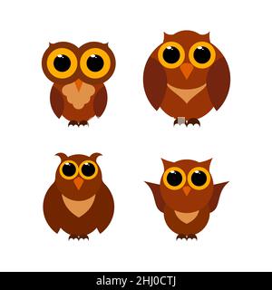 Owl. Vector outline illustration isolated on white background. Decoration for greeting cards, posters, flyers, prints for clothes. Stock Vector