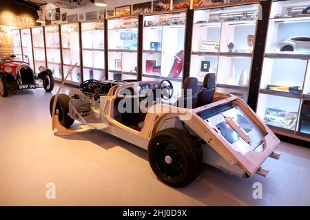 In the Archive Room at the Morgan Motors Experience Centre, in Malvern, Worcestershire, UK.  - 21 January 2022 Picture by Andrew Higgins/Thousand Word Stock Photo