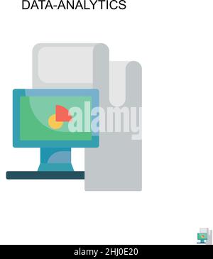 Data-analytics Simple vector icon. Illustration symbol design template for web mobile UI element. Stock Vector