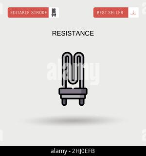 Resistance Simple vector icon. Stock Vector