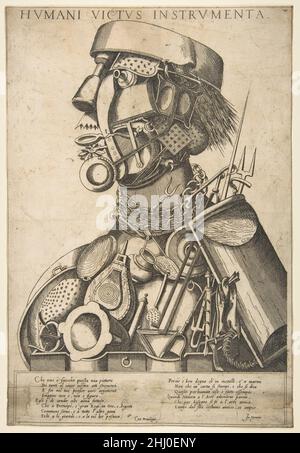 The Instruments of Human Sustenance (Humani Victus Instrumenta): Cooking after 1569 In the manner of Giuseppe Arcimboldo Italian. The Instruments of Human Sustenance (Humani Victus Instrumenta): Cooking  367504 Stock Photo