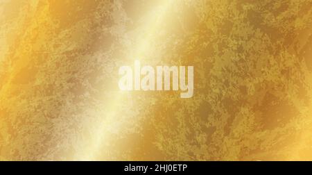 Panoramic gold background covered with rust - Vector illustration Stock Vector