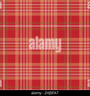 Flat christmas plaid pattern design Vector illustration. Stock Vector