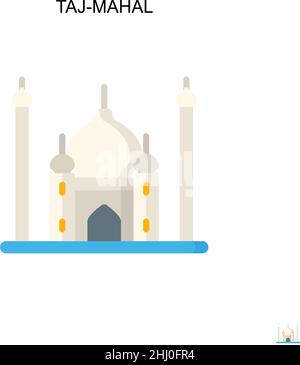 Taj-mahal Simple vector icon. Illustration symbol design template for web mobile UI element. Stock Vector