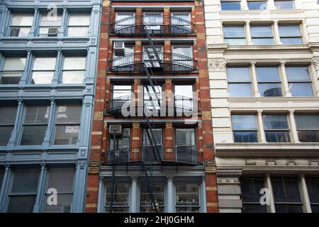 Soho, trendiges Quartier in Lower Manhattan NY, zwischen neu und alt Stock Photo