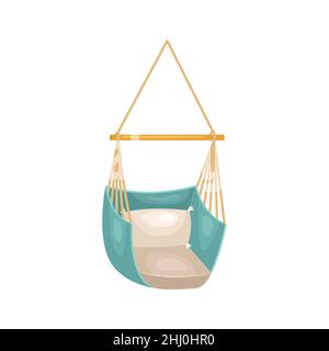 Vector illustration of a hammock in the form of an armchair. Stock Vector