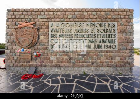 DUNKIRK, FRANCE - AUGUST 13, 2019: Close up of the plaque on The ...