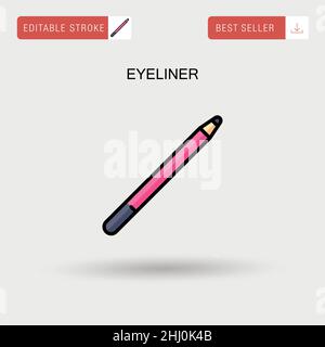 Eyeliner Simple vector icon. Stock Vector