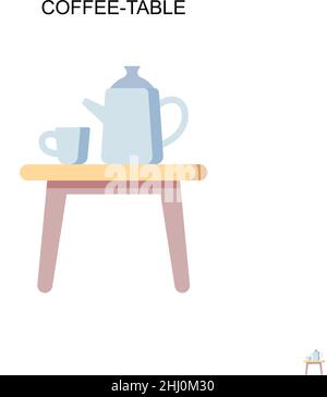 Coffee-table Simple vector icon. Illustration symbol design template for web mobile UI element. Stock Vector