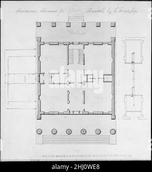 Residence, Planned for Russell, by I. Town, Esq. ca. 1828 Alexander Jackson Davis American. Residence, Planned for Russell, by I. Town, Esq.  424889
