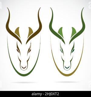 Vector of impala head and horns. Easy editable layered vector illustration. Stock Vector