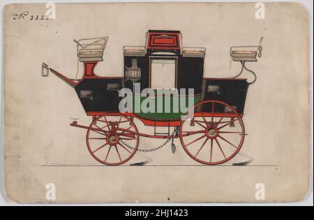 Design for Park Drag, no. 3328 1876 Brewster & Co. American Brewster & Company HistoryEstablished in 1810 by James Brewster (1788–1866) in New Haven, Connecticut, Brewster & Company, specialized in the manufacture of fine carriages. The founder opened a New York showroom in 1827 at 53-54 Broad Street, and the company flourished under generations of family leadership. Expansion necessitated moves around lower Manhattan, with name changes reflecting shifts of management–James Brewster & Sons operated at 25 Canal Street, James Brewster Sons at 396 Broadway, and Brewster of Broome Street was based Stock Photo