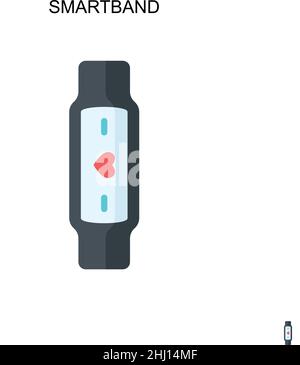 Smartband Simple vector icon. Illustration symbol design template for web mobile UI element. Stock Vector