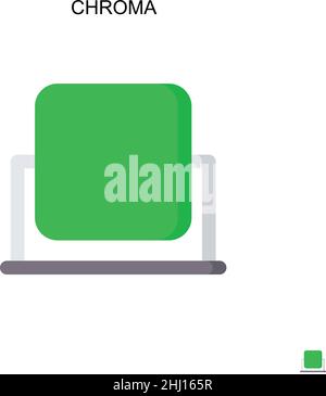 Chroma Simple vector icon. Illustration symbol design template for web mobile UI element. Stock Vector