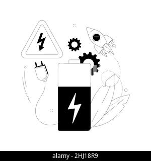 Safety battery abstract concept vector illustration. Stock Vector