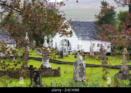 Old cemetery graveyard in Glenties, County Donegal, Ireland Stock Photo