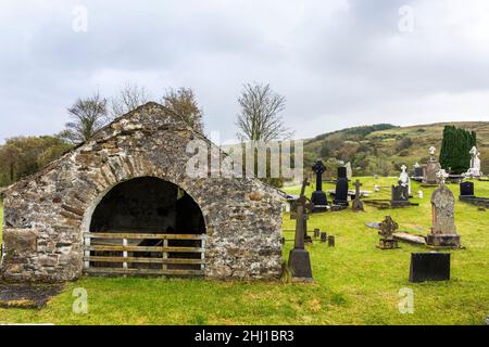 Old cemetery graveyard in Glenties, County Donegal, Ireland Stock Photo