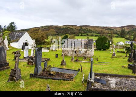 Old cemetery graveyard in Glenties, County Donegal, Ireland Stock Photo