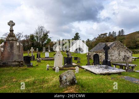 Old cemetery graveyard in Glenties, County Donegal, Ireland Stock Photo