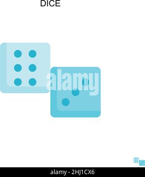 Dice Simple vector icon. Illustration symbol design template for web mobile UI element. Stock Vector