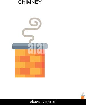 Chimney Simple vector icon. Illustration symbol design template for web mobile UI element. Stock Vector