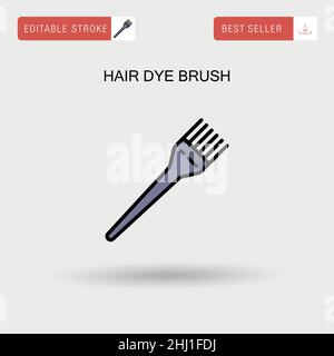 Hair dye brush Simple vector icon. Stock Vector