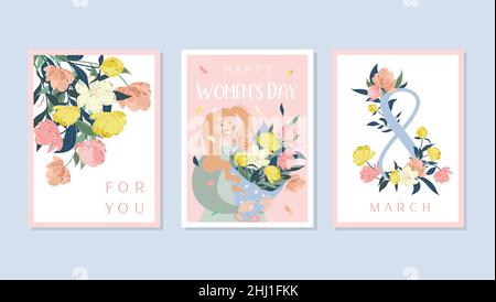 International Women s Day. Vector templates Stock Vector