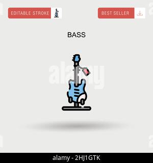 Bass Simple vector icon. Stock Vector