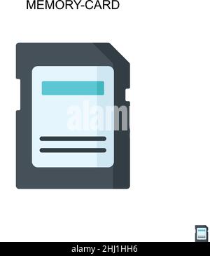 Memory-card Simple vector icon. Illustration symbol design template for web mobile UI element. Stock Vector