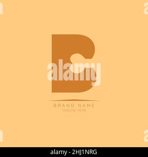 Logo template letter B with bone incorporated. Negative Space abstract Style Modern Vector Editable Stock Vector