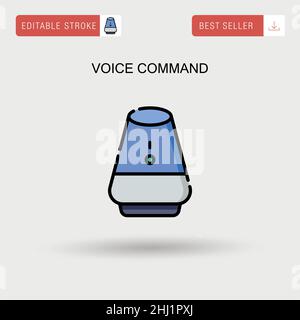 Voice command Simple vector icon. Stock Vector
