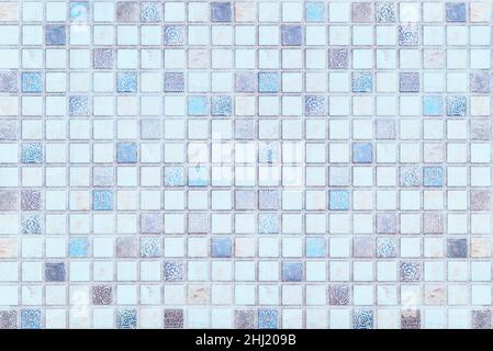Background of cells square from white to blue Stock Photo