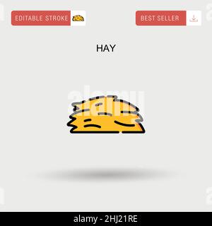 Hay Icon, Grass Fodder Vector Art Illustration Stock Vector Image & Art ...