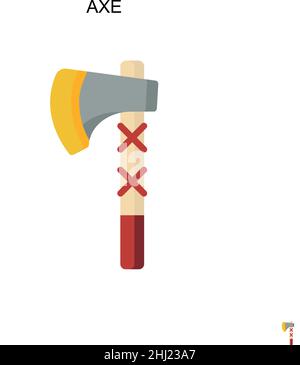 Axe Simple vector icon. Illustration symbol design template for web mobile UI element. Stock Vector