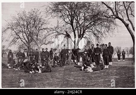 164th New York Infantry ca. 1861 Formerly attributed to Mathew B. Brady American. 164th New York Infantry  267950 Stock Photo