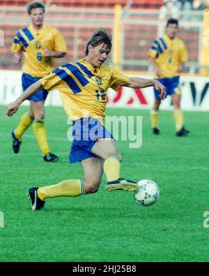 ROGER LJUNG Swedish football player in Admira Wacker and the Swedish national team to European Championship in Sweden 1992 Stock Photo