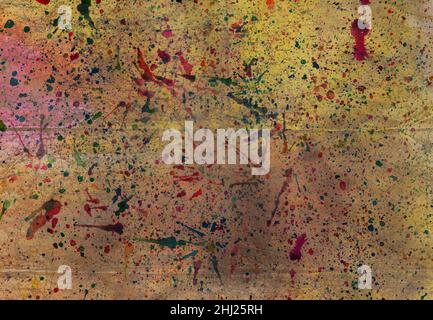 Abstract watercolor texture with colorful chaotic splashes. Creative background for design. Aged paper. Design element for backgrounds, scrapbooking, Stock Photo