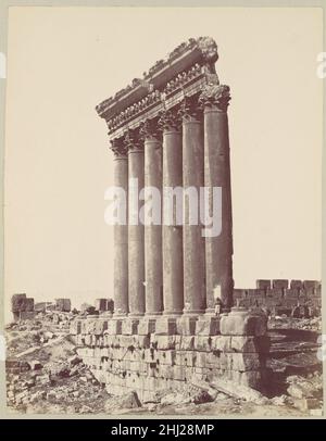 The Temple of the Sun at Baalbec ca. 1870 Félix Bonfils French. The Temple of the Sun at Baalbec  262989 Stock Photo