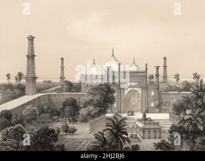 Hazuri Bagh, a garden in Lahore, Punjab, Pakistan, 1845, by Prince Waldemar of Prussia Stock Photo