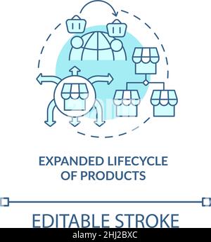Expanded lifecycle of products concept icon Stock Vector Image & Art ...