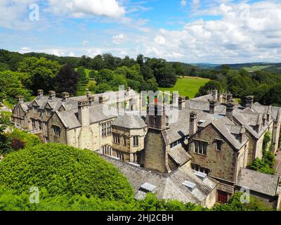 View over Lanhydrock House in Cornwall, England Stock Photo