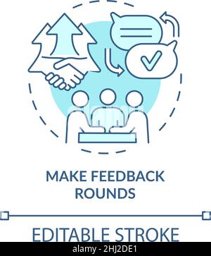 Make feedback rounds turquoise concept icon Stock Vector