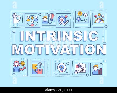 Intrinsic motivation word concepts blue banner Stock Vector