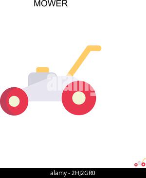 Mower Simple vector icon. Illustration symbol design template for web mobile UI element. Stock Vector